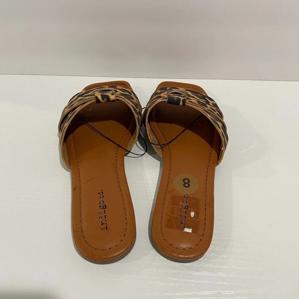 Indigo‎ rd Womens Leopard Slide Casual Sandals Size 8M